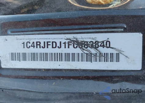 2015 Jeep Grand Cherokee Srt from USA, damaged, VIN 1C4RJFDJ1FC803840